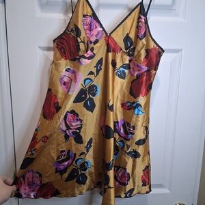 Floral Satin Slip Dress
